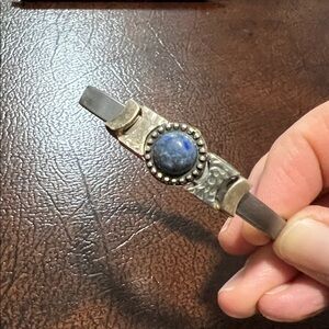 Silver and Blue Stone Bracelet Cindy Shafer